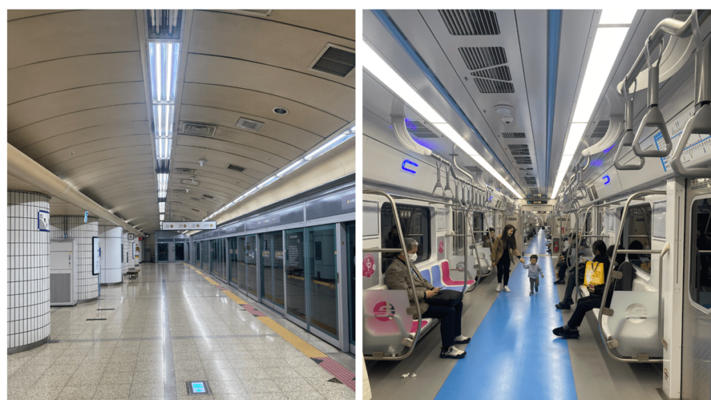 Subway Seoul clean quiet and modern