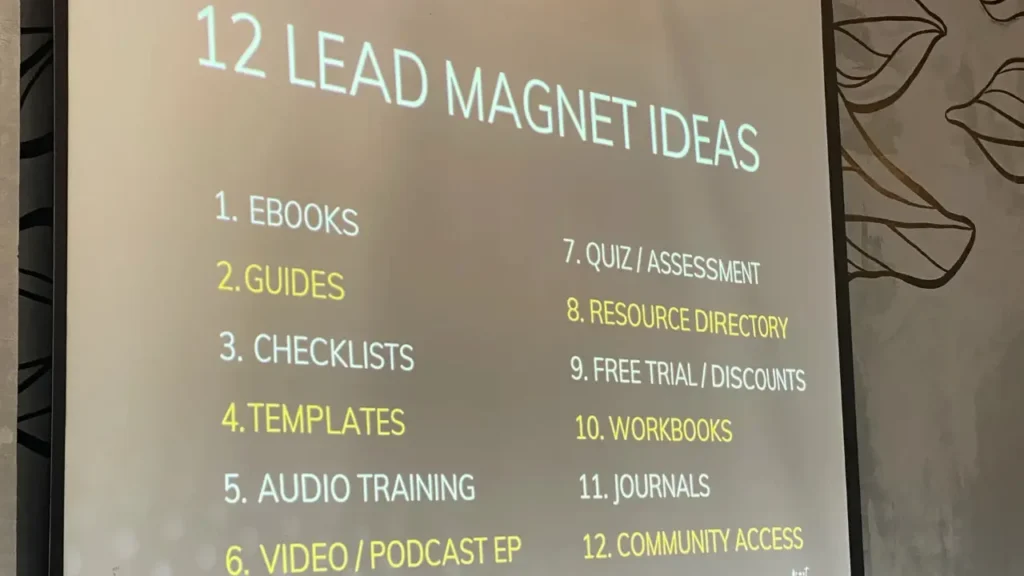 12 lead magnet ideas