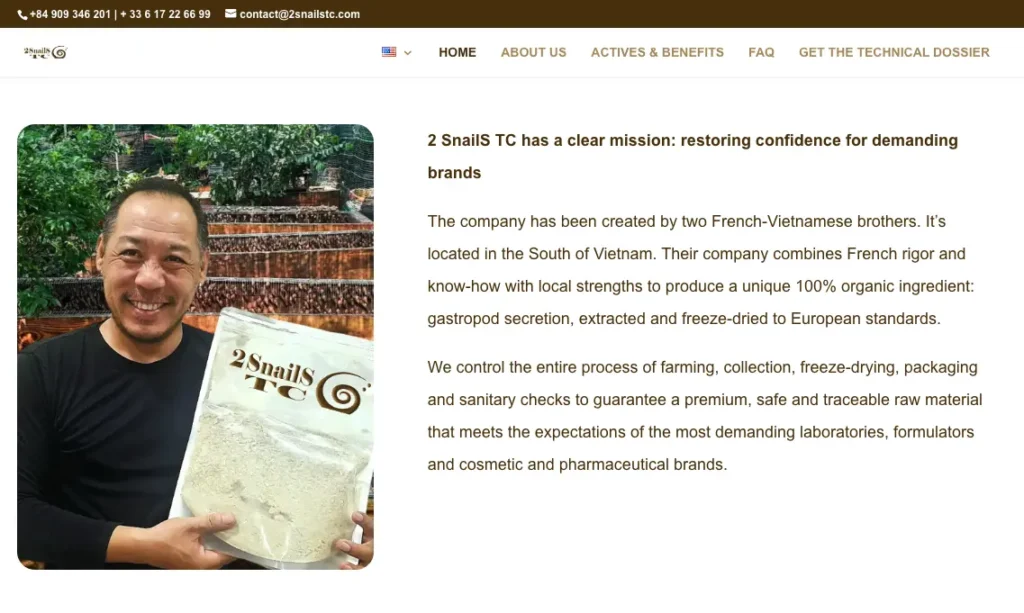 2 website design for local farm translated in english french vietnamese by nicolas thanh digital project manager