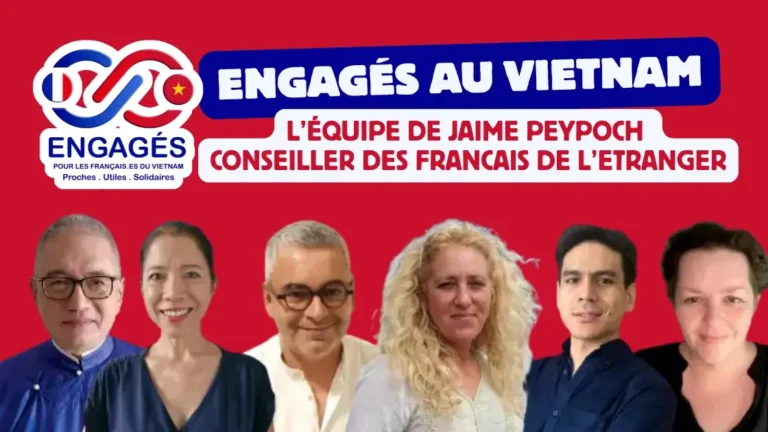 The Engagés au Vietnam team of Jaime Peypoch, councillor of the French living in Vietnam