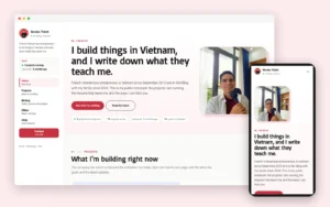 nicolasthanh.com on desktop and mobile